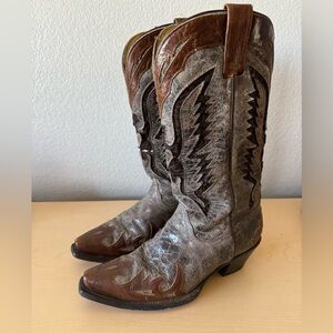 Corral leather & sequin cowgirl boots